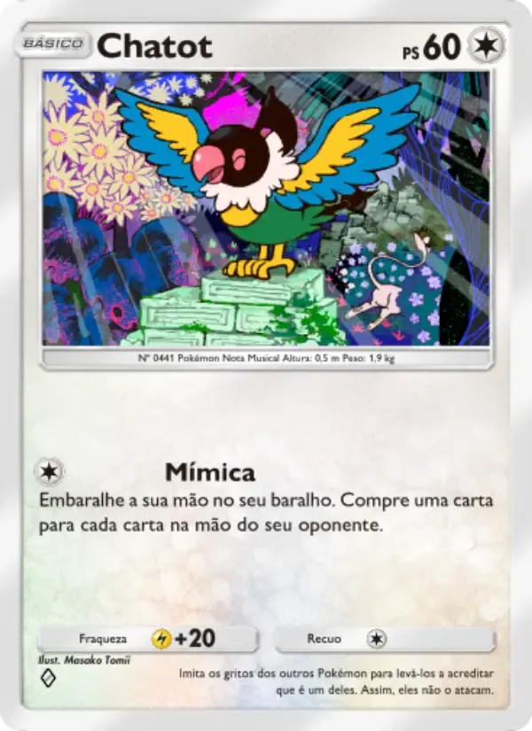 Chatot-kaart in Portugees