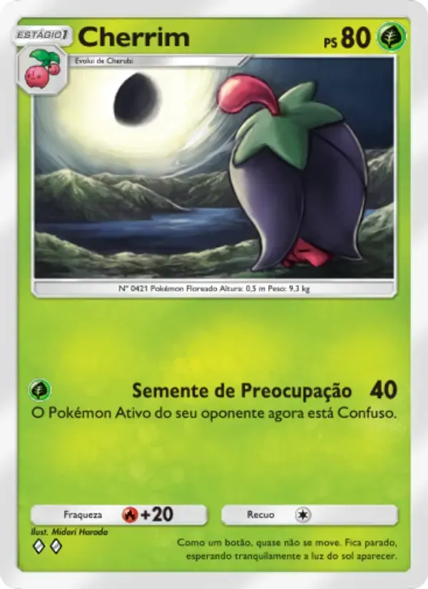 Cherrim card in Portuguese