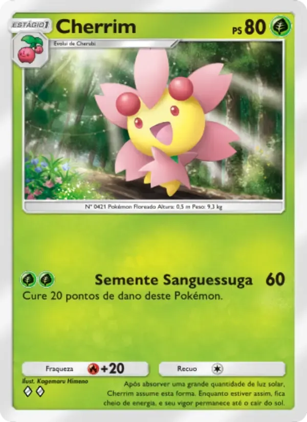 Cherrim card in Portuguese