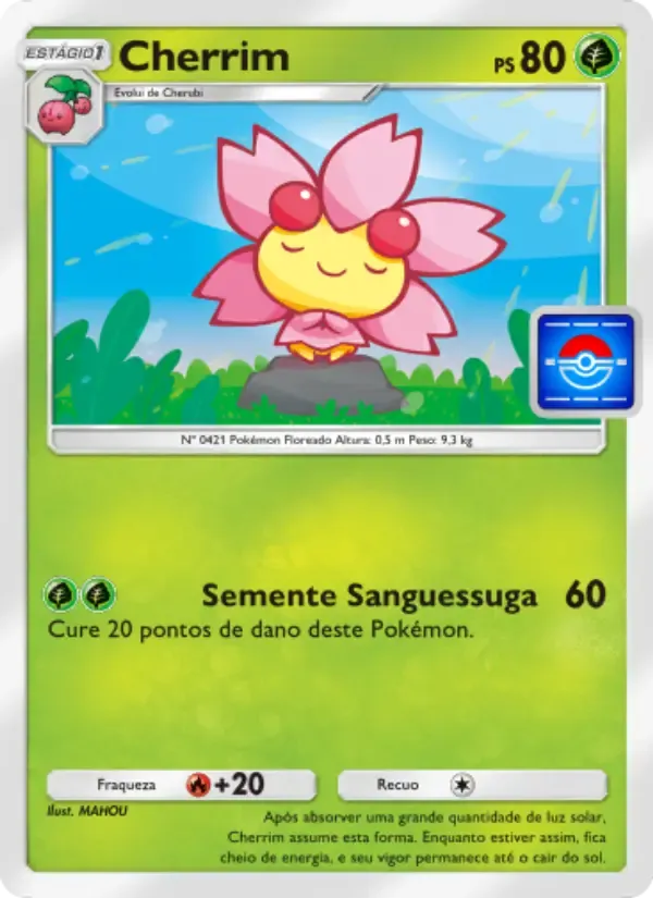 Cherrim card in Portuguese