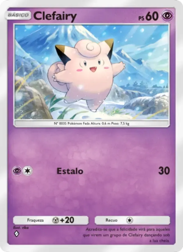 Clefairy card in Portuguese