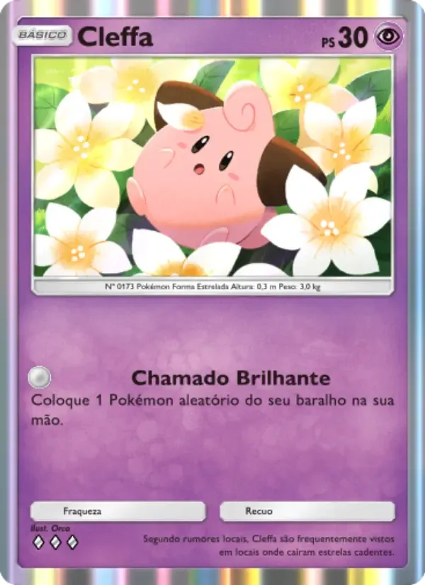 Cleffa card in Portuguese