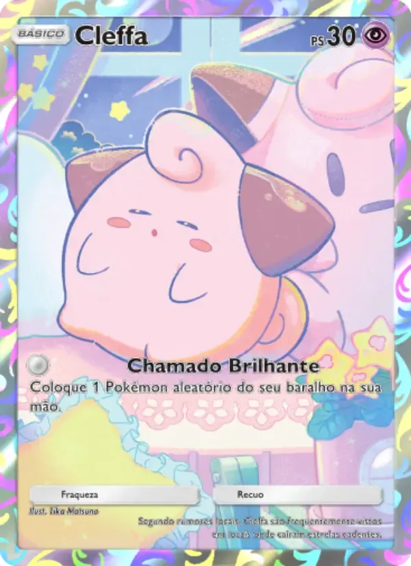 Cleffa card in Portuguese