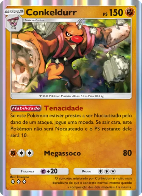 Conkeldurr card in Portuguese