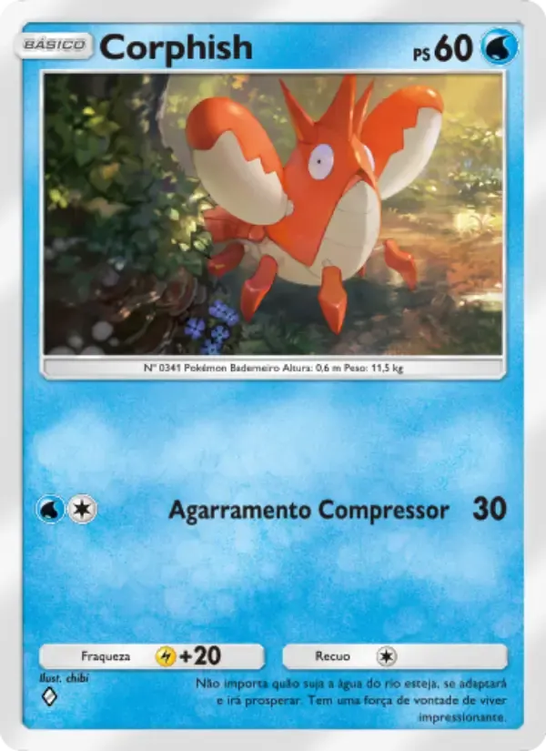 Corphish card in Portuguese