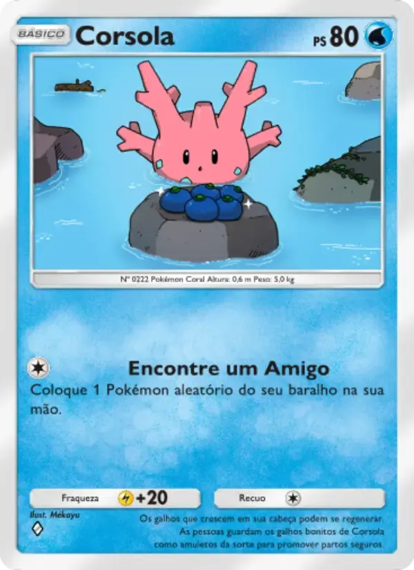 Corsola card in Portuguese