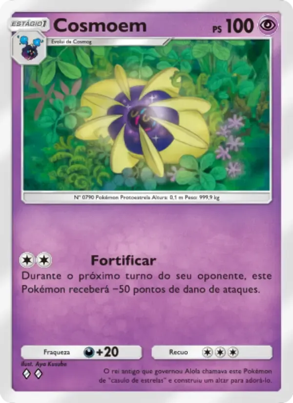 Cosmoem card in Portuguese