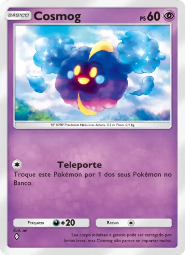Cosmog card in Portuguese