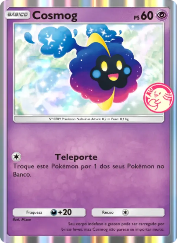 Cosmog card in Portuguese
