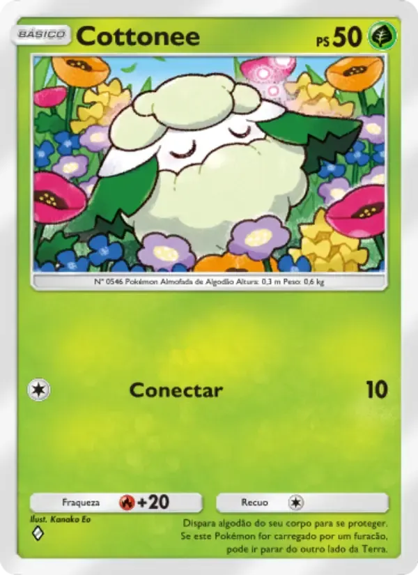 Cottonee card in Portuguese
