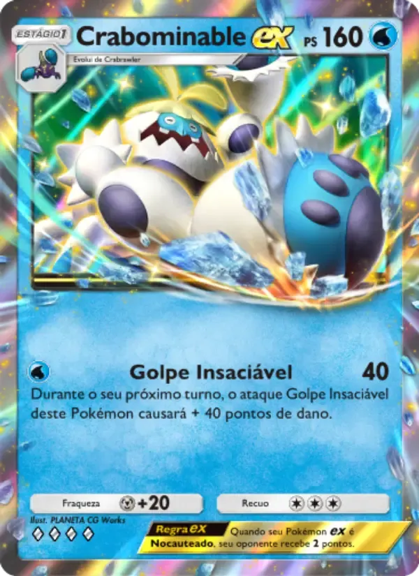 Crabominable ex card in Portuguese