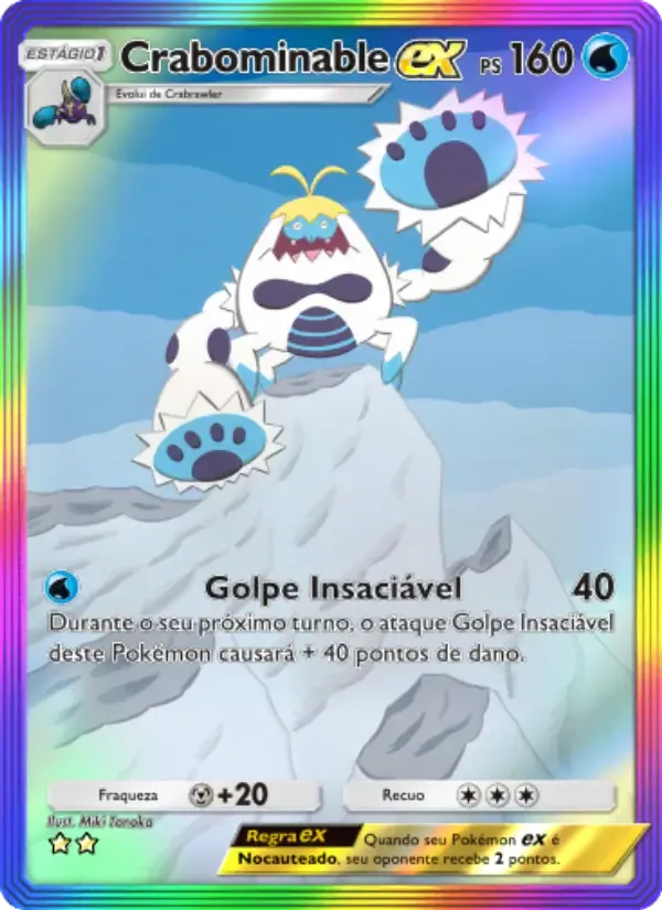 Crabominable ex card in Portuguese