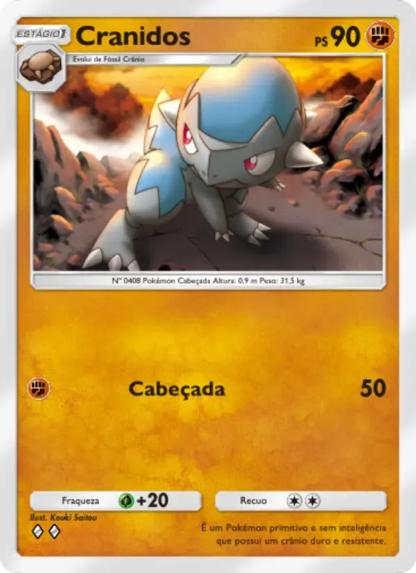 Cranidos card in Portuguese