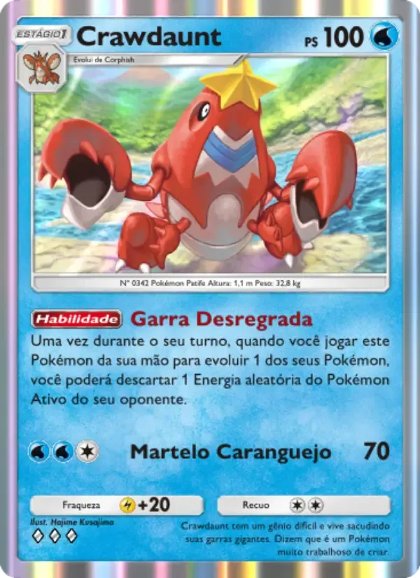 Crawdaunt card in Portuguese