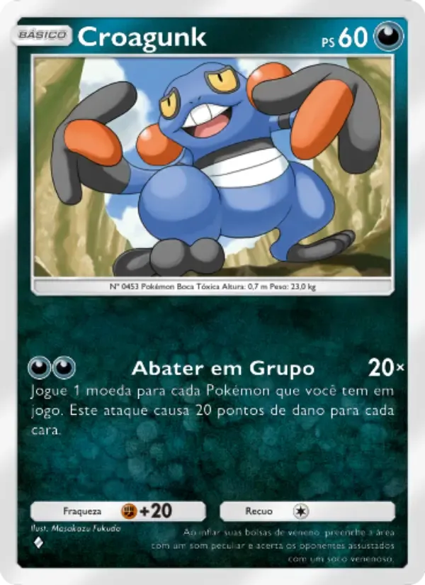 Croagunk card in Portuguese