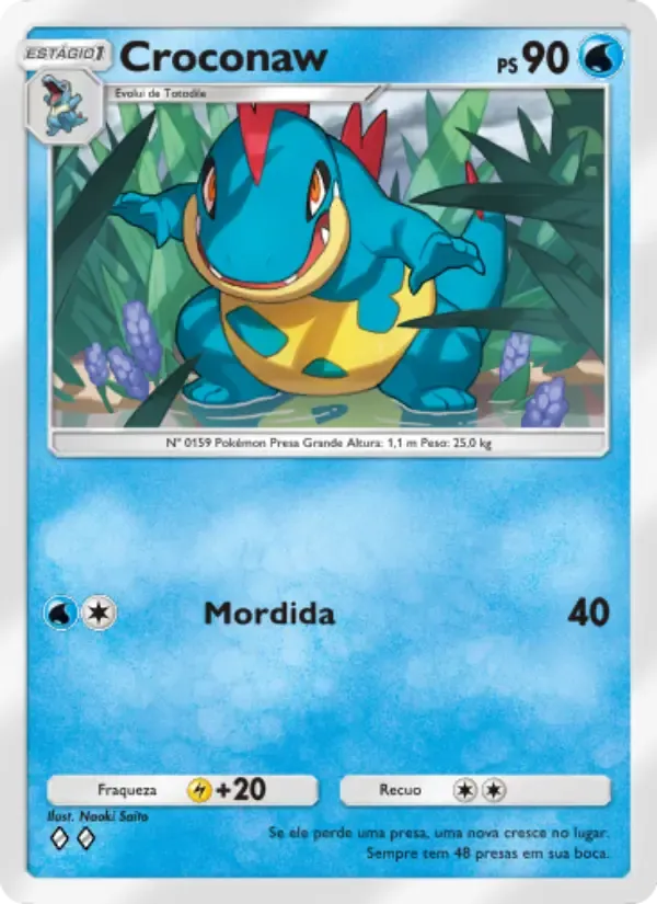 Croconaw card in Portuguese