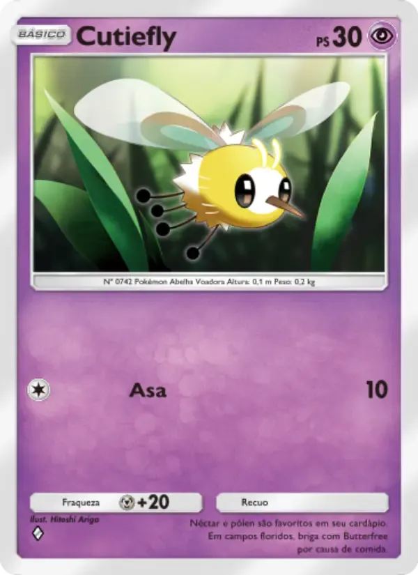 Cutiefly card in Portuguese