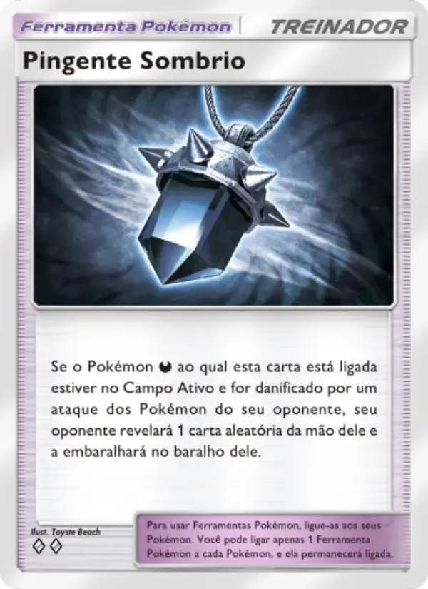 Dark Pendant card in Portuguese
