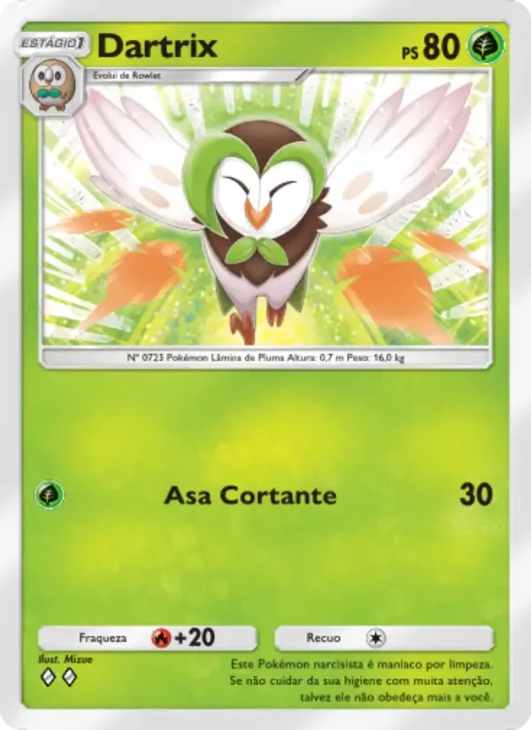 Dartrix card in Portuguese