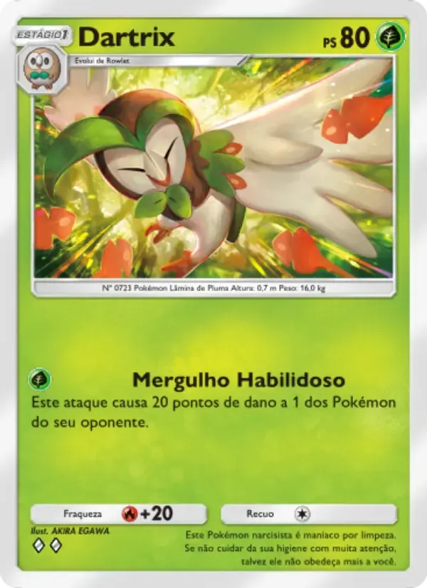 Dartrix card in Portuguese