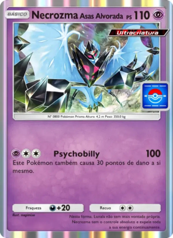 Carta de Dawn Wings Necrozma en Portugués