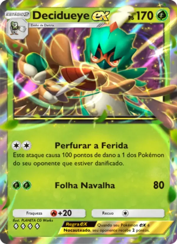Decidueye ex card in Portuguese