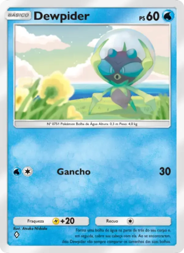 Dewpider card in Portuguese