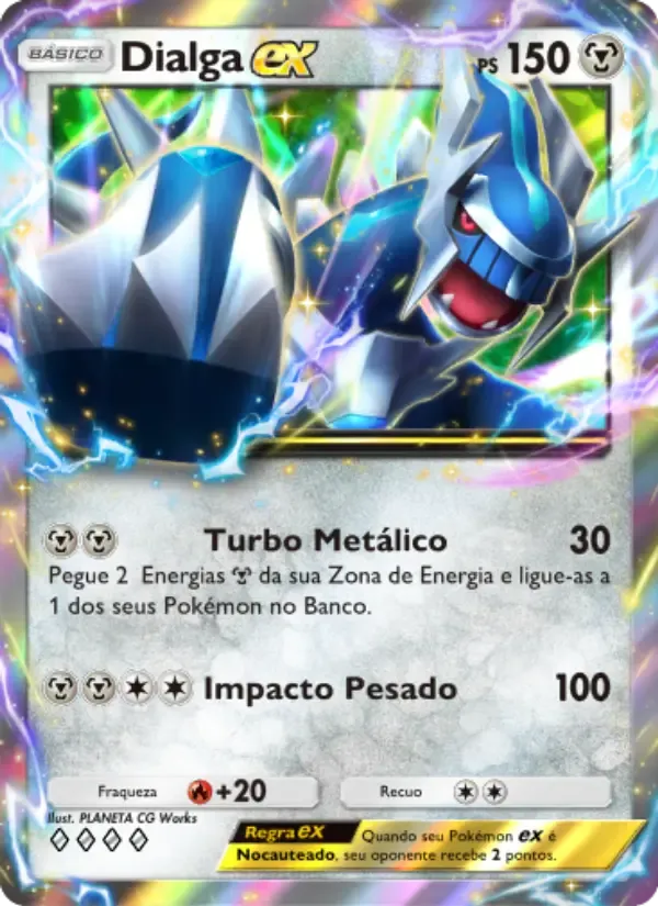 Dialga ex card in Portuguese