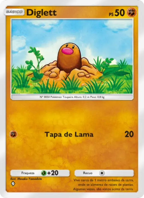 Diglett card in Portuguese