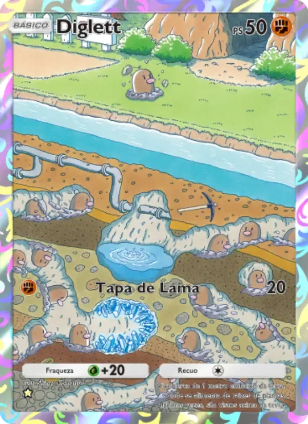 Diglett-kaart in Portugees