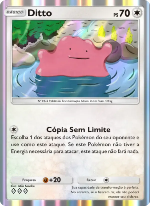 Ditto card in Portuguese