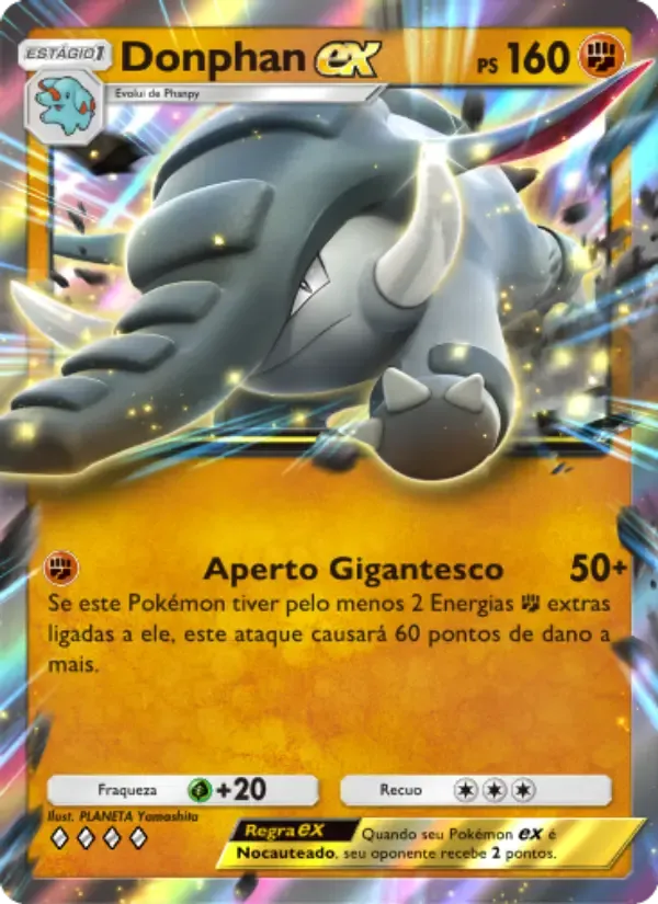 Donphan ex card in Portuguese