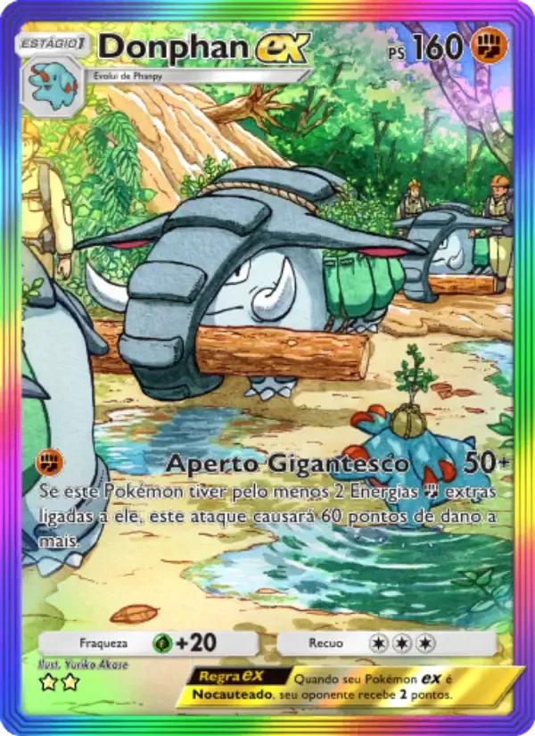 Donphan ex card in Portuguese