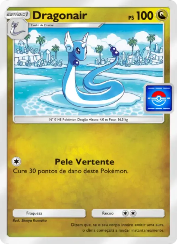 Dragonair card in Portuguese