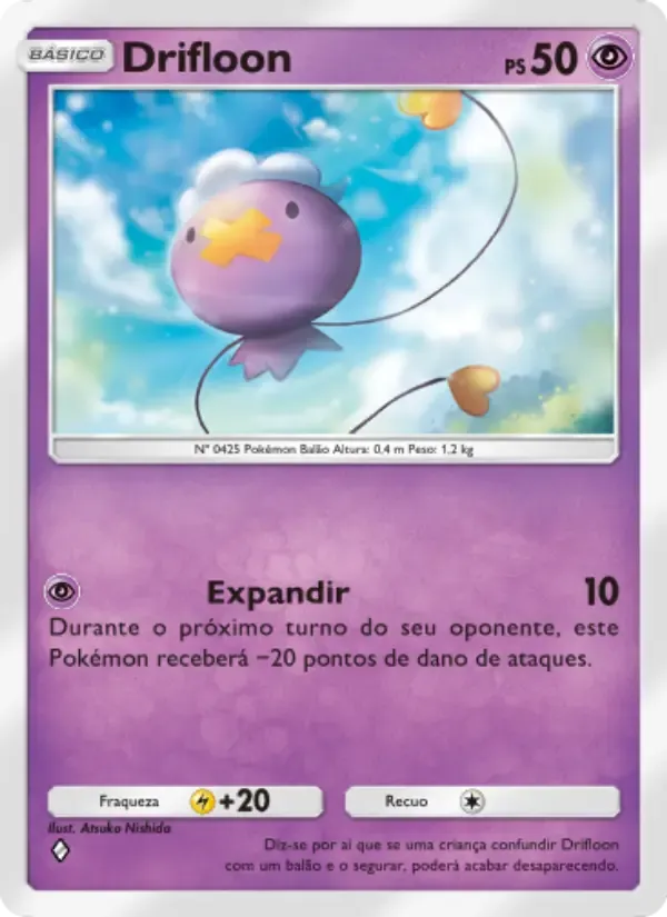Drifloon card in Portuguese