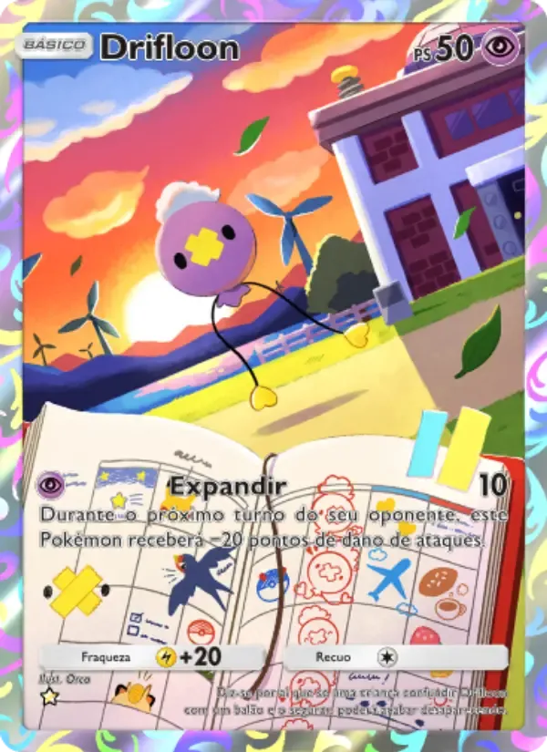 Drifloon card in Portuguese