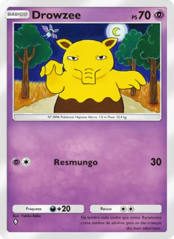 Carta di Drowzee in Portoghese