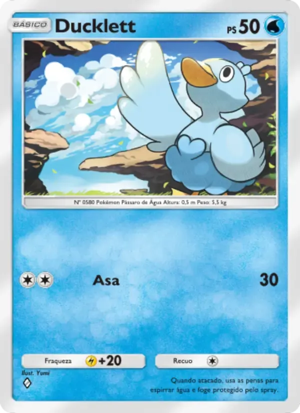 Ducklett card in Portuguese