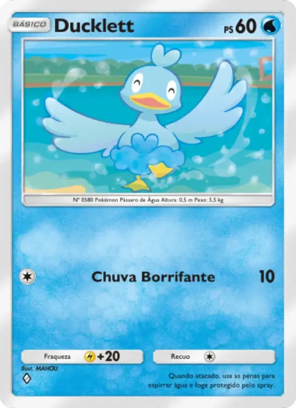 Ducklett card in Portuguese