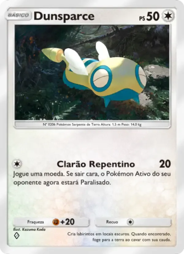 Dunsparce card in Portuguese