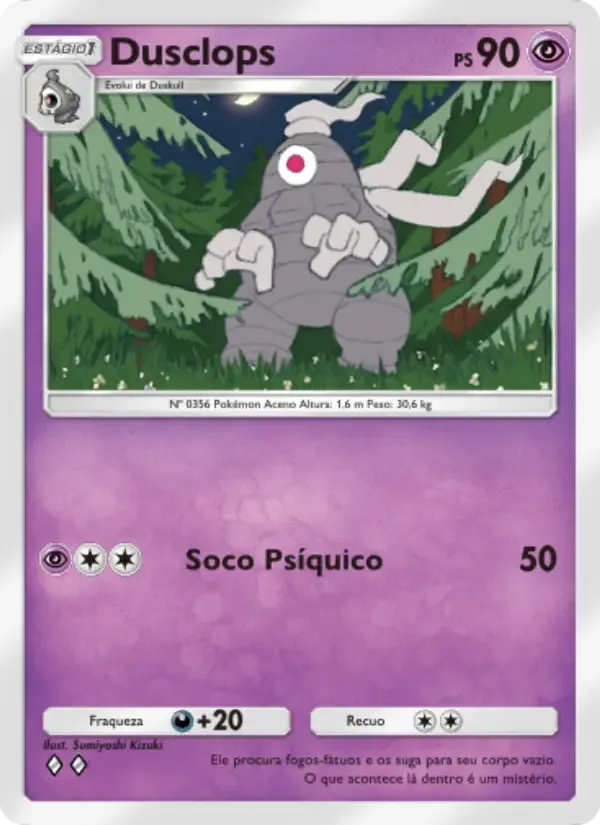 Dusclops card in Portuguese
