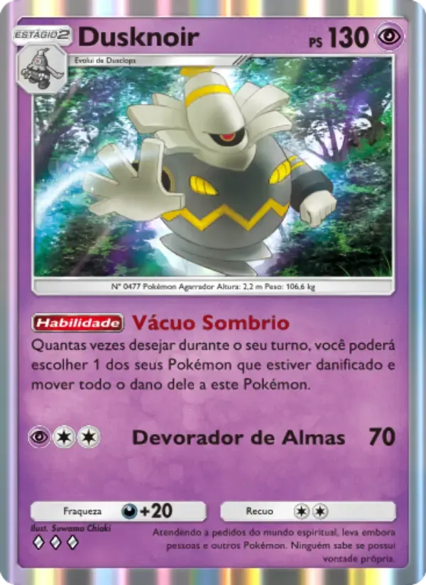 Dusknoir card in Portuguese