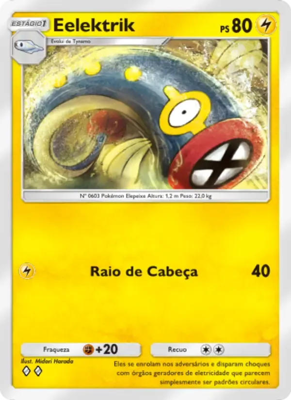 Eelektrik card in Portuguese