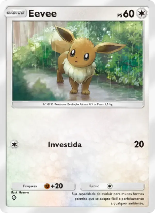 Karta Eevee w języku Portugalski