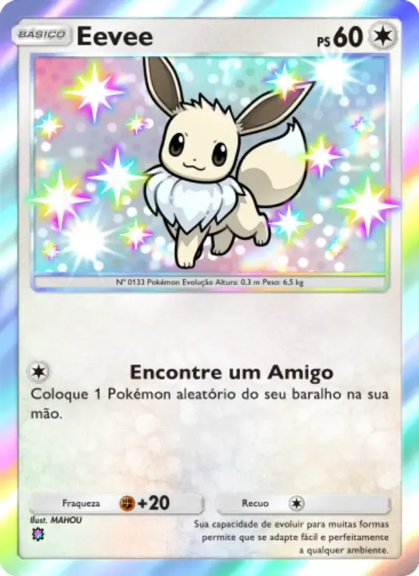 Eevee card in Portuguese