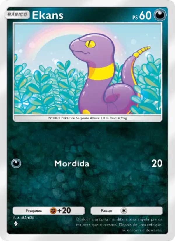 Ekans card in Portuguese