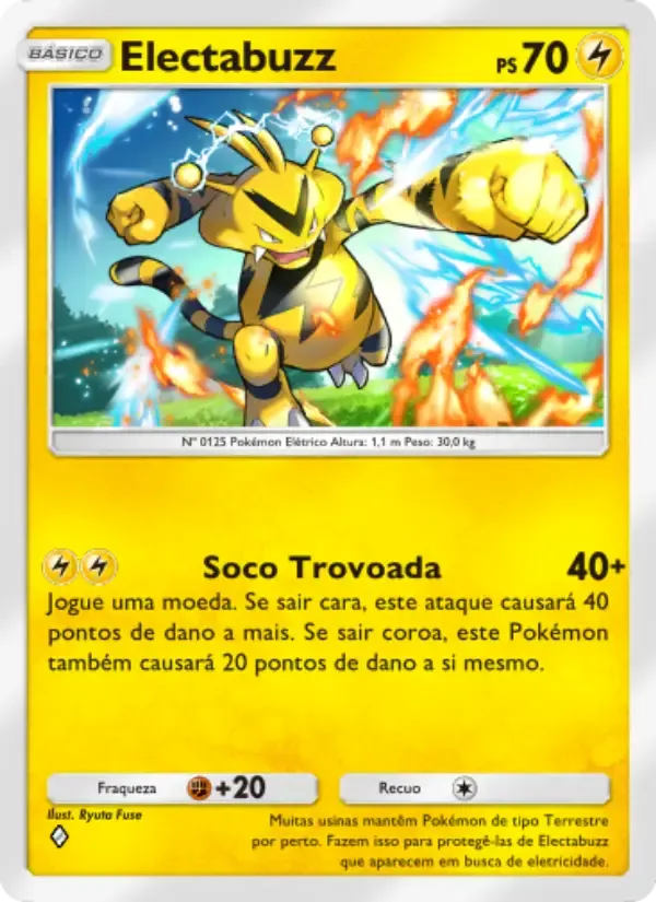 Electabuzz card in Portuguese