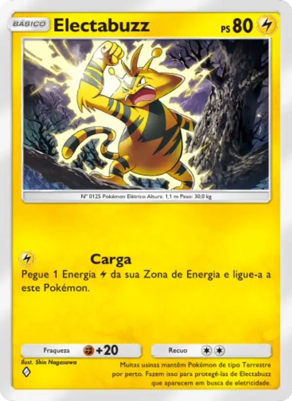 Electabuzz card in Portuguese