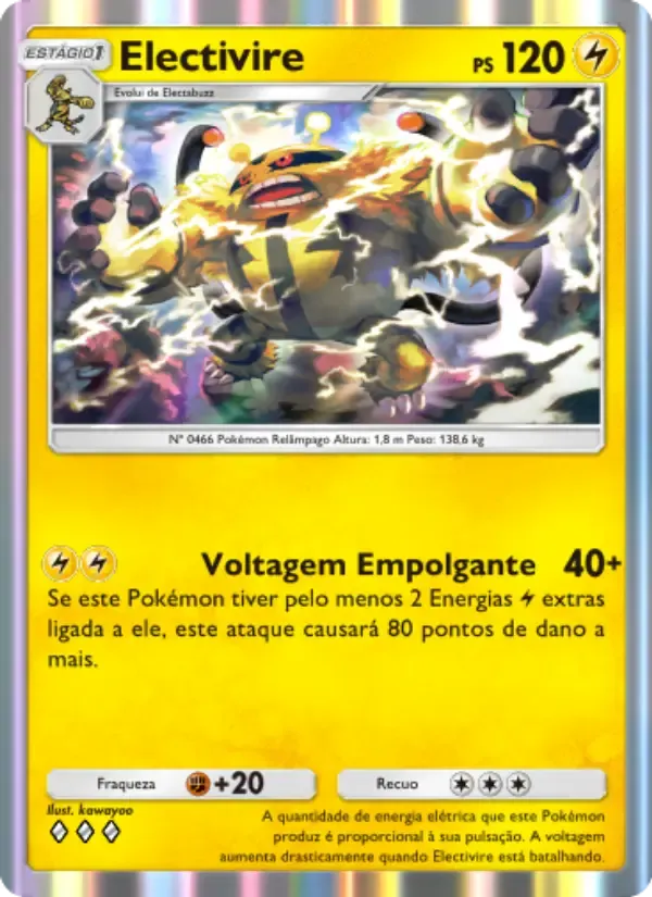 Electivire card in Portuguese