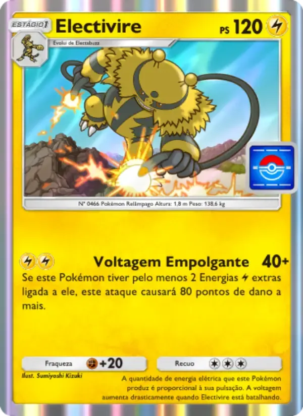 Electivire card in Portuguese